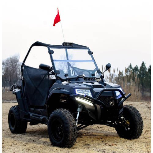 200cc Highlander UTV Fuel Injected Utility Vehicle Gas Golf Cart Alternate Fully Loaded – YK200U – BLACK