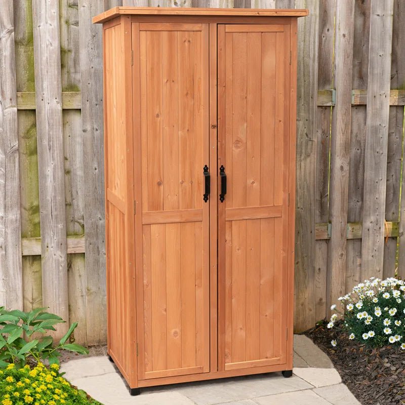 3 Ft. W X 2 Ft. D Solid Wood Vertical Tool Shed
