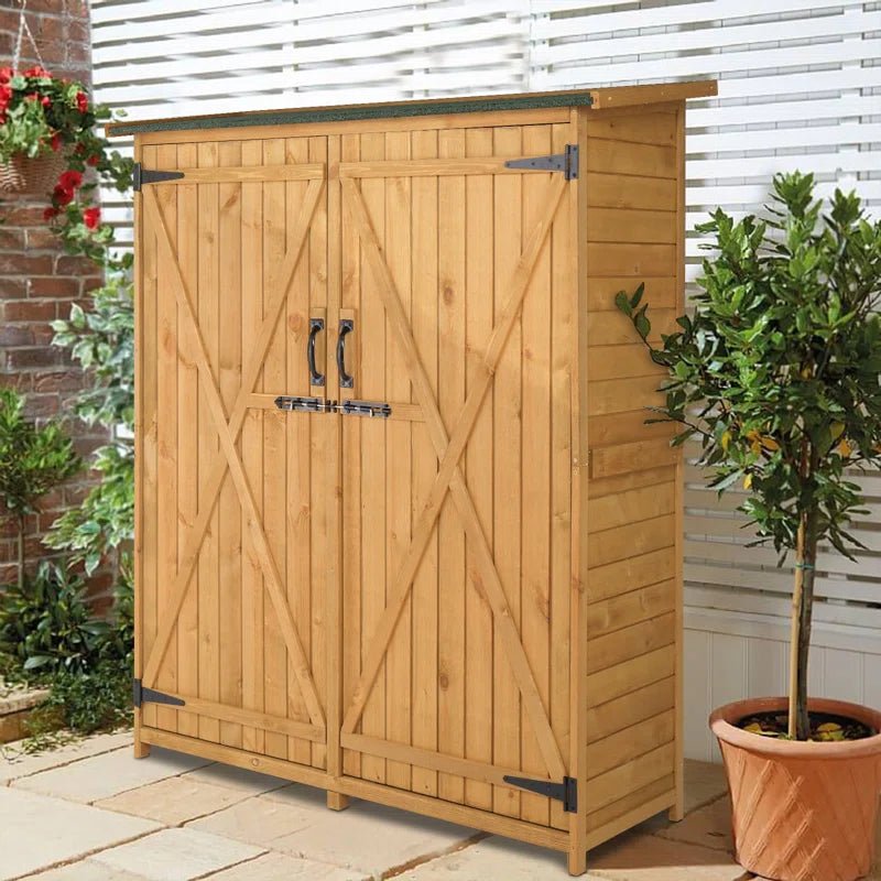 4. Ft. 59 In. W X 1 Ft. 64In. D Solid Wood Lean-To Tool Shed