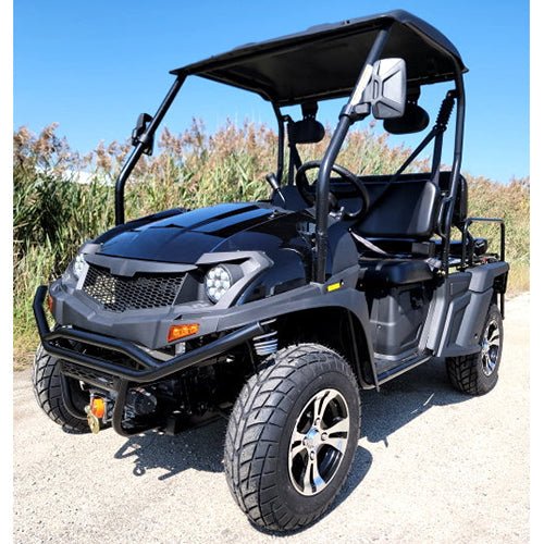 400cc GVX Gas Golf Cart UTV 4×4 With Rear Flip Seat Street Legal Light Package All Wheel Drive – BLACK