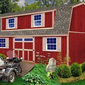 Best Barns Ravenna 16×28 Wood Shed Kit w/ Dormer