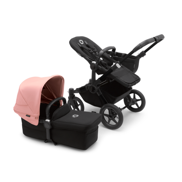 Bugaboo Donkey5 Mono Complete Stroller – Black / Midnight Black / Morning Pink