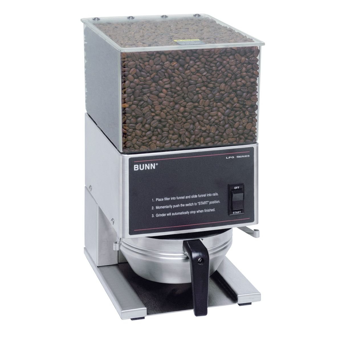 BUNN LPG, Low Profile Portion Control Coffee Grinder 1 Hopper 20580.0001
