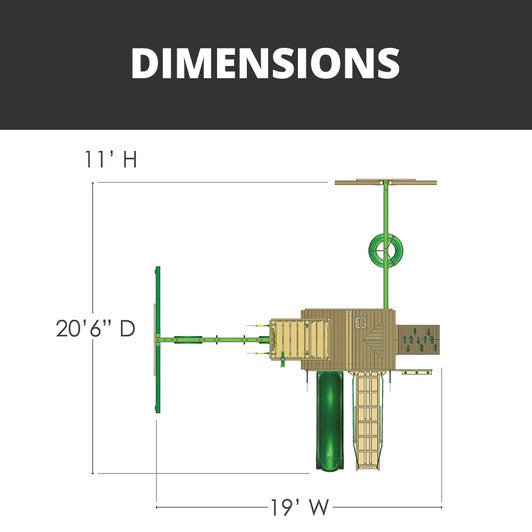 Chateau w/ Sky Loft Swing Set