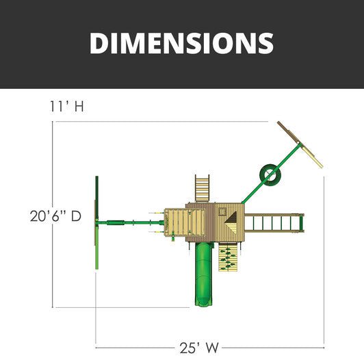 Chateau w/ Sky Loft Swing Set