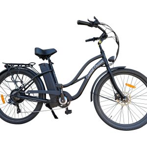 Coastal Cruiser Classic Beach Cruiser Step Thru Electric Bike – 500W, 48V 15Ah