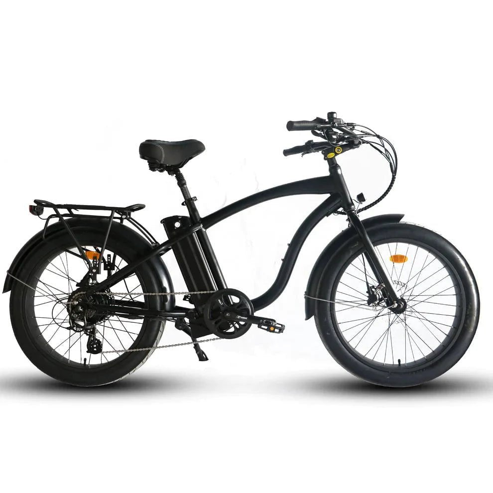 Coastal Cruiser Step Over Beach Cruiser Electric Bike – 750W, 52V, 17Ah, rack and fenders included!