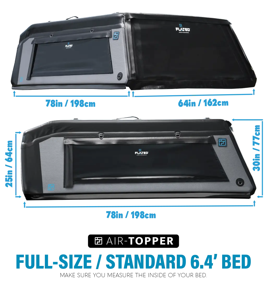 Flated Mid – Rise Air-Topper Inflatable Truck Topper