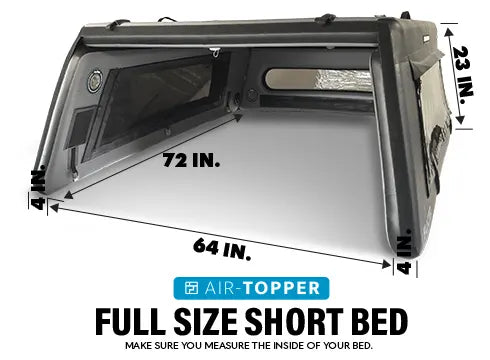 Flated Mid – Rise Air-Topper Inflatable Truck Topper