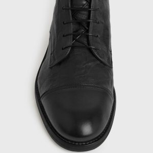 Harland black leather boots for men