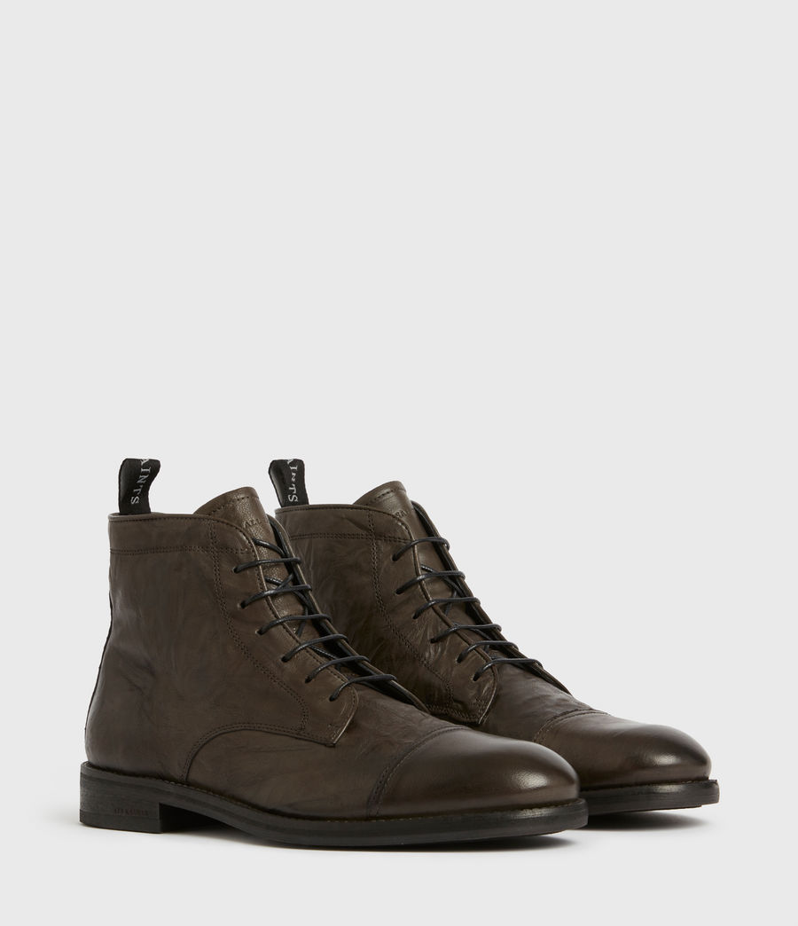 Harland brown leather boots for men