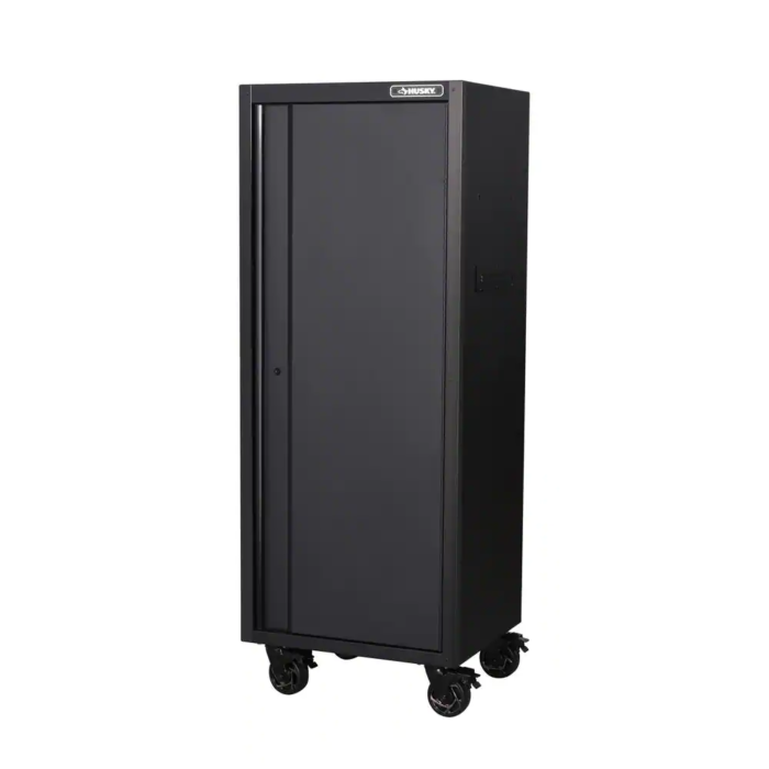 Heavy-Duty 27.5 In. 4-Shelf Matte Black Rolling Side Tool Locker