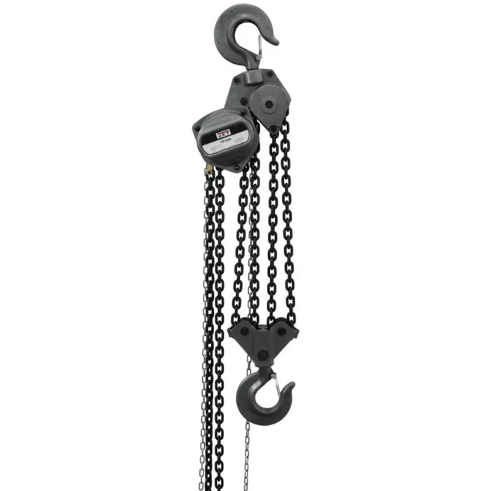 Jet JT9-101961 S90-1000-15, 10-Ton Hand Chain Hoist With 15′ Lift