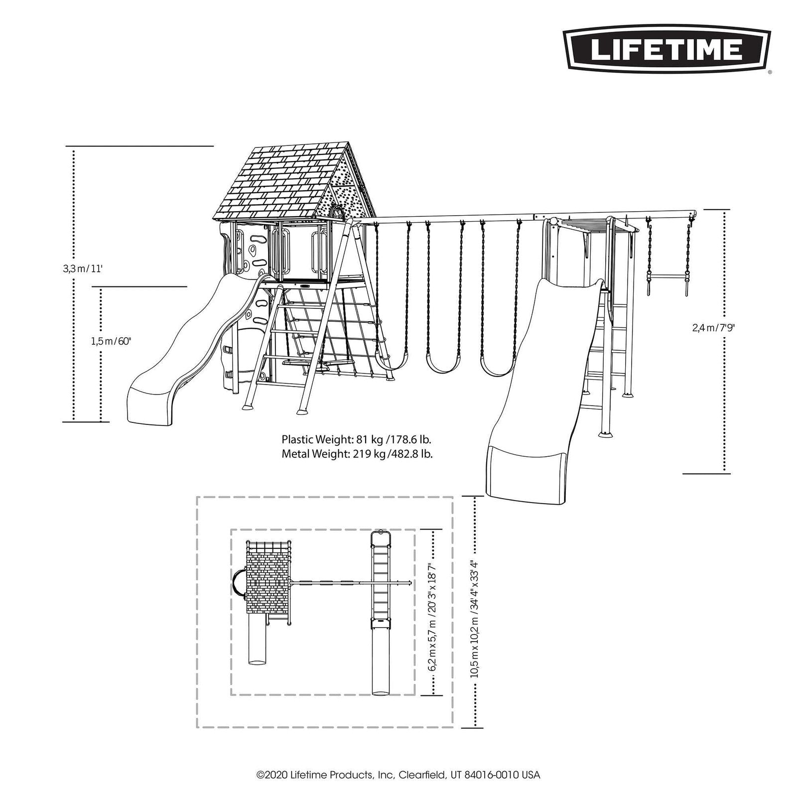 Lifetime Big Stuff Deluxe Swing Set