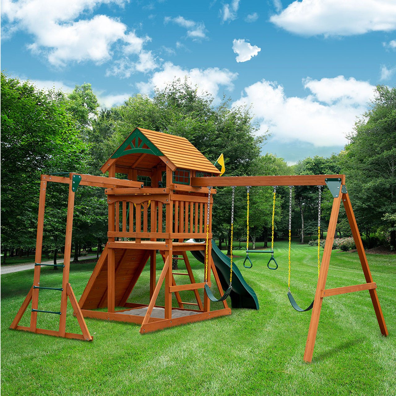 Outing w/ Monkey Bars Swing Set