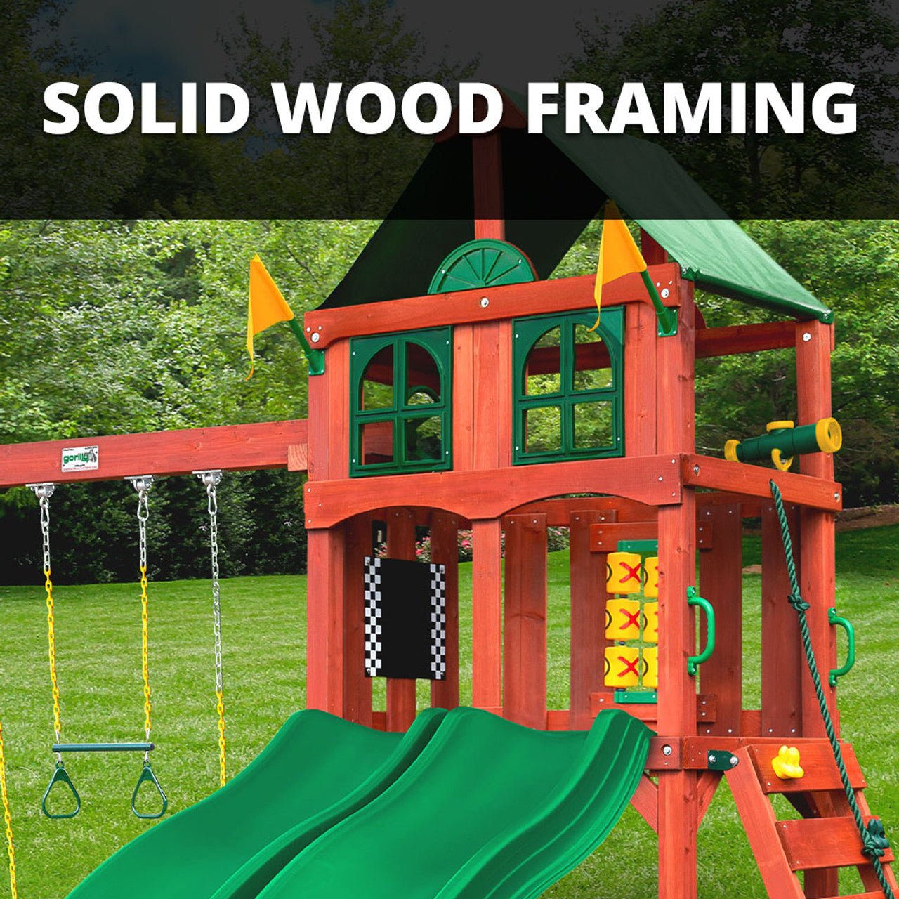 PlayMaker Deluxe Swing Set w/ Grey Slides