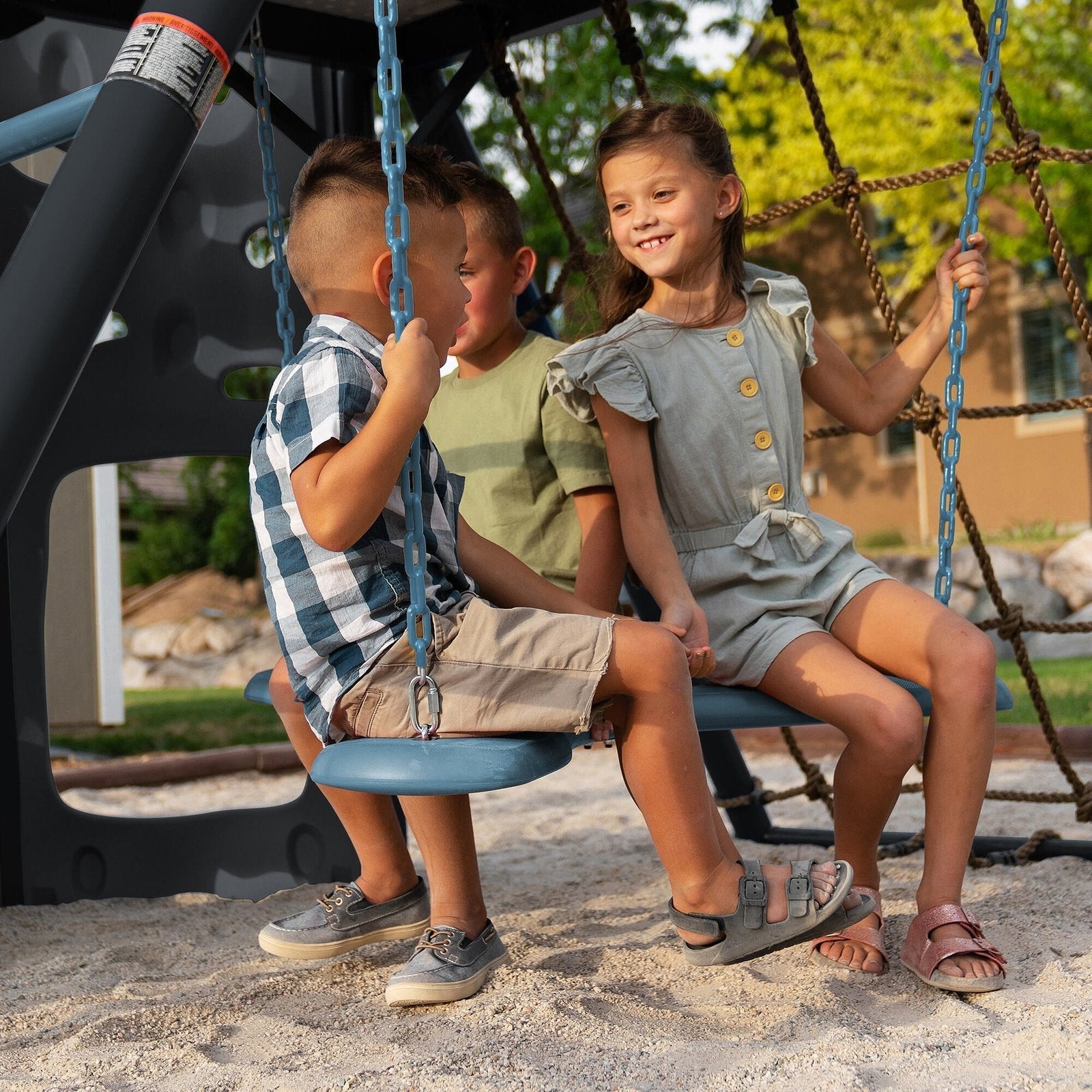 Playset Big Stuff Deluxe Swing Set Jay Blue