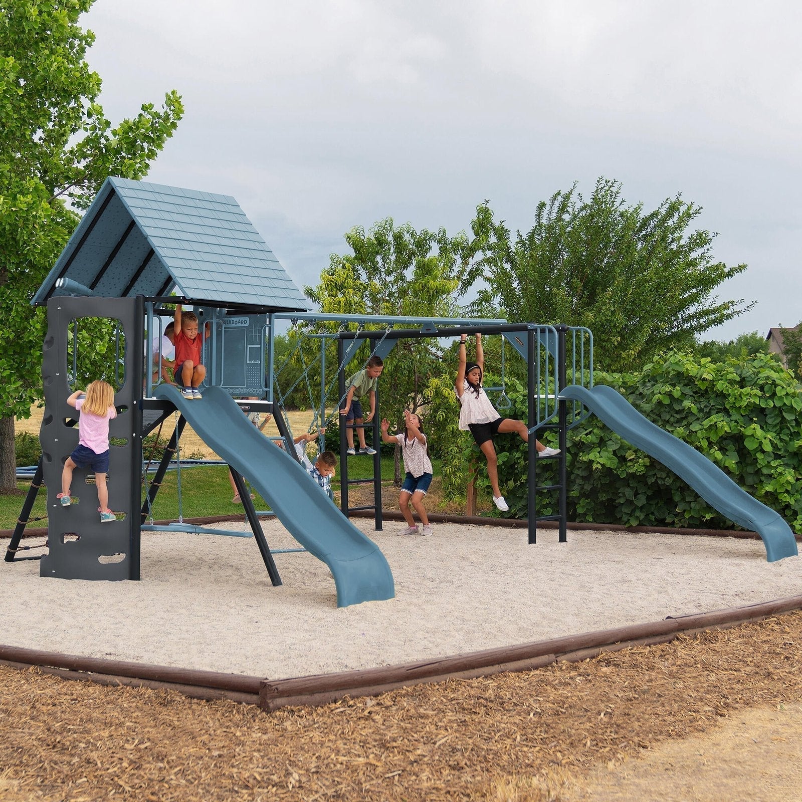 Playset Big Stuff Deluxe Swing Set Jay Blue