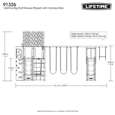Playset Big Stuff Deluxe Swing Set Jay Blue