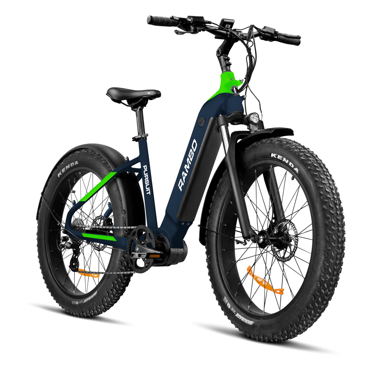 RAMBO PURSUIT 2.0 STEP-THRU Electric Fat Tire Bike, mid drive 48v 15ah 720WH Peak Rating 1000W – Financing Available