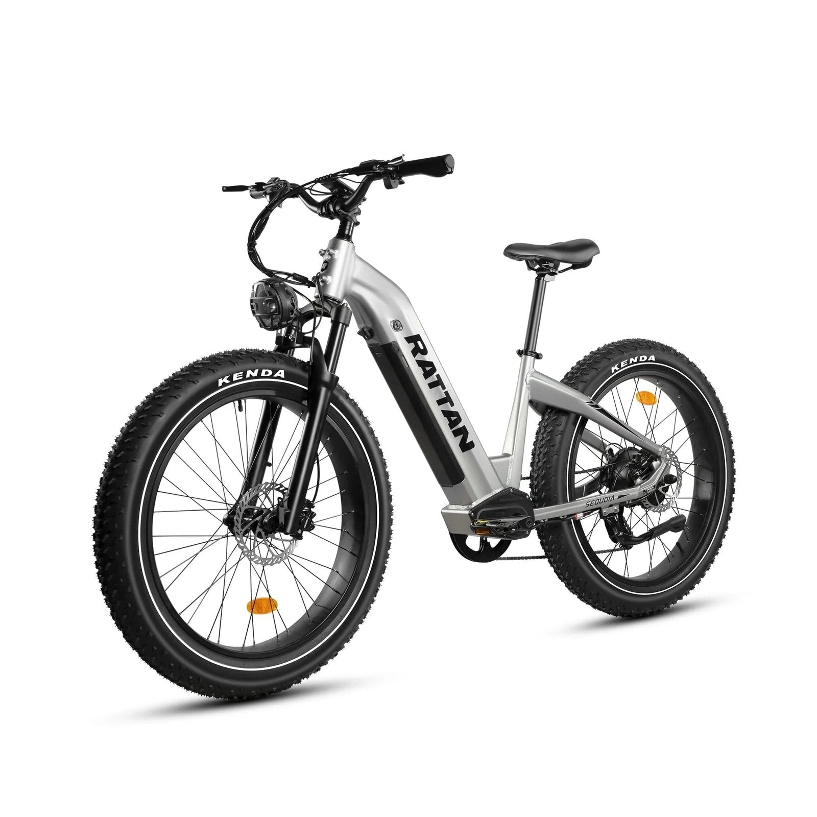 Rattan Sequoia 26″ Fat tire eBike for adults, LCD Display with App control, 1200w (peak) motor, Class-3 speed(Top Speed 28mph), 48V 960Wh Battery and step-through frame.