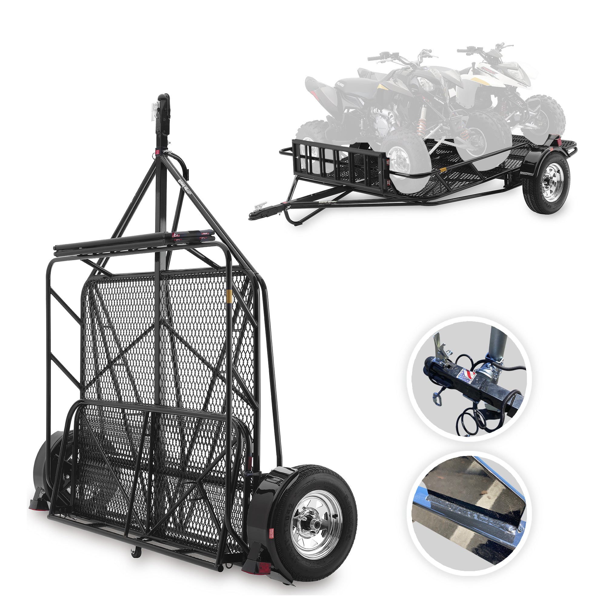 Stand-Up™ Utility Trailer Folding Multi-Purpose Utility Trailers