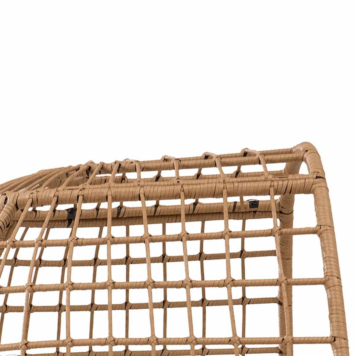 Sunjoy Metal Frame Swivel Egg Cuddle Chair with Cushions