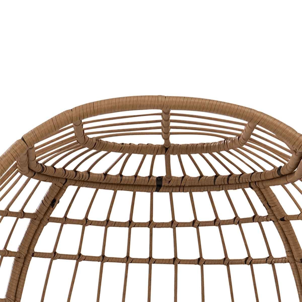 Sunjoy Metal Frame Swivel Egg Cuddle Chair with Cushions