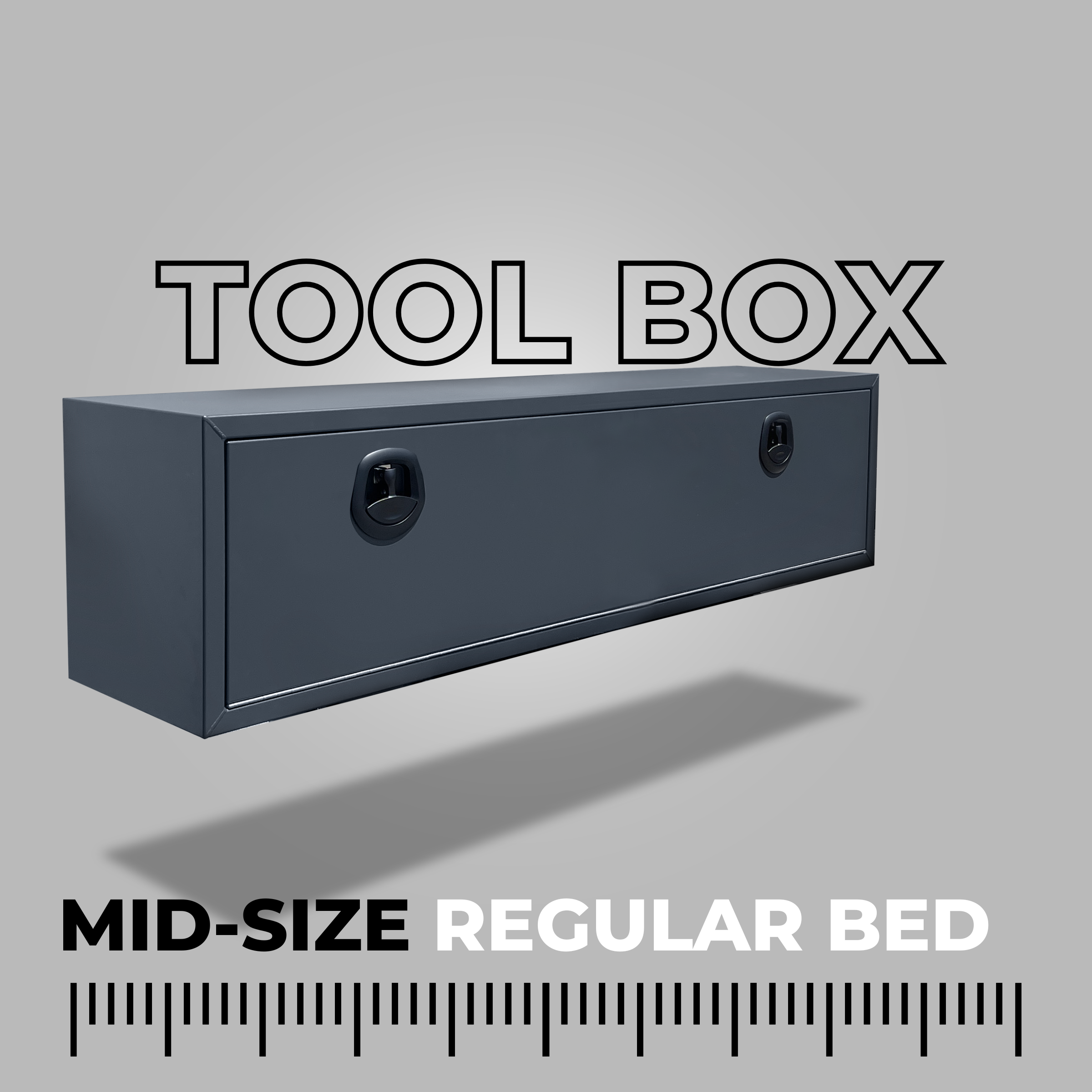 Tool Box for Mid-Size Regular Flatbeds with Dropsides
