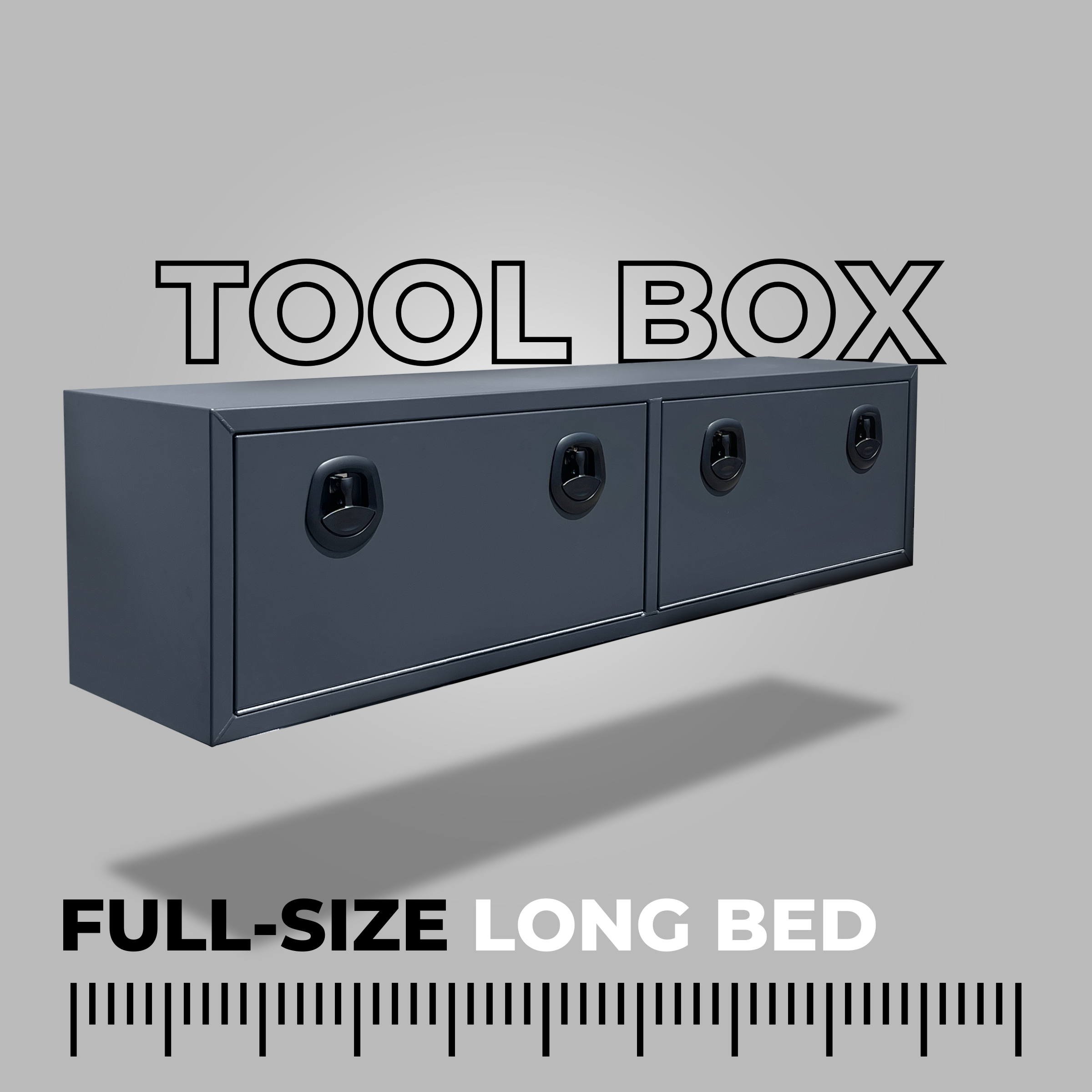 Tool Box Set of 2 for Full-Size Long Flatbeds with Dropsides