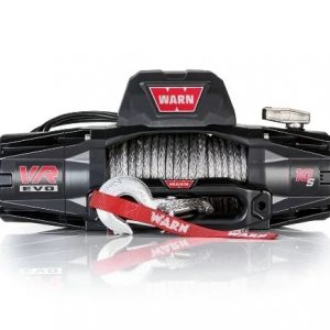 WARN 103253 VR EVO 10-S Electric 12V DC Winch with Synthetic Rope: 3/8″ Diameter x 90′ Length, 5 Ton (10,000 lb) Pulling Capacity